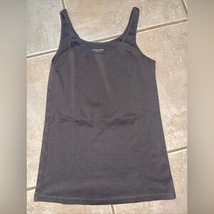 Eileen Fisher Organic Cotton Stretch Rib Scoop Neck Tank  Sz M Gray